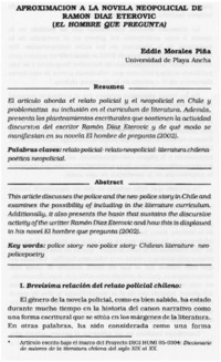 Aproximación a la novela neopolicial de Ramón Díaz Eterovic Aproximación a la novela neopolicial de Ramón Díaz Eterovic