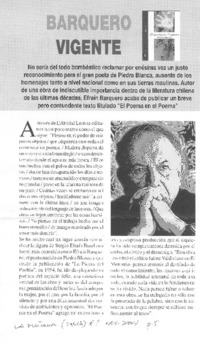 Barquero vigente Barquero vigente