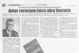 Autor curacano lanza obra literaria Autor curacano lanza obra literaria