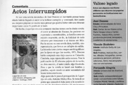 Actos interrumpidos Actos interrumpidos