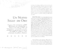 Un nuevo siglo de oro (entrevista) Un nuevo siglo de oro (entrevista)