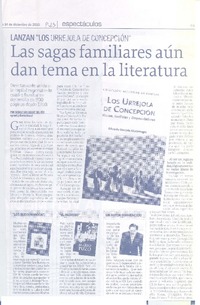 Las sagas familiares aún dan tema en la literatura (entrevista) Las sagas familiares aún dan tema en la literatura (entrevista)