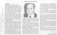 Recuerdo para Jonás Recuerdo para Jonás