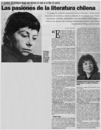 Las pasiones de la literatura chilena Las pasiones de la literatura chilena