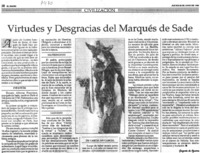 Virtudes y desgracias del Marqués de Sade Virtudes y desgracias del Marqués de Sade