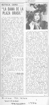 La dama de la plaza Brasil La dama de la plaza Brasil