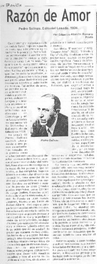 Razón del amor Razón del amor