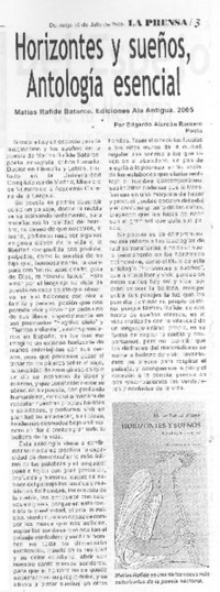 Horizontes y sueños, antología esencial Horizontes y sueños, antología esencial