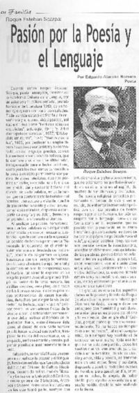 Pasión por la poesía y el lenguaje Pasión por la poesía y el lenguaje