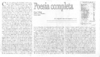 Poesía completa Poesía completa