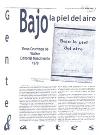Bajo la piel del aire Bajo la piel del aire