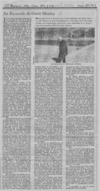 En recuerdo de Grete Mostny En recuerdo de Grete Mostny