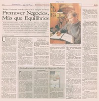 Promover negocios más que equilibrios Promover negocios más que equilibrios