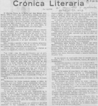 Crónica literaria Crónica literaria
