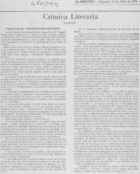 Crónica literaria Crónica literaria