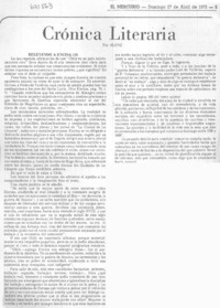 Crónica literaria Crónica literaria