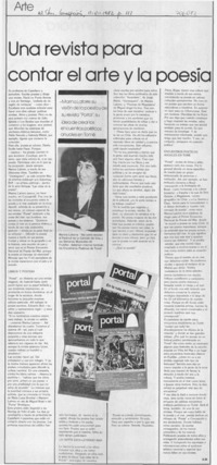 Una revista para contar el arte y la poesía Una revista para contar el arte y la poesía