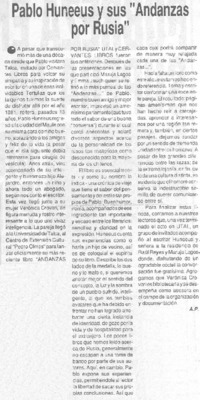 Pablo Huneeus y sus "Andanzas por Rusia" Pablo Huneeus y sus "Andanzas por Rusia"