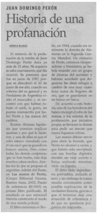 Juan Domingo Perón, Historia de una profanación Juan Domingo Perón, Historia de una profanación