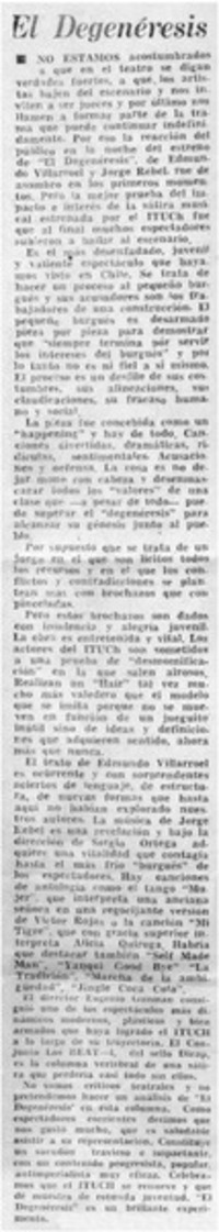 El Degenéresis El Degenéresis