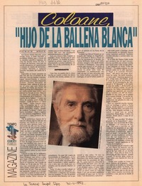 "Hijo de la ballena blanca" "Hijo de la ballena blanca"