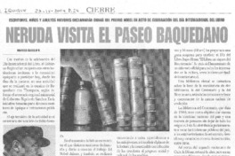Neruda visita el Paseo Baquedano Neruda visita el Paseo Baquedano