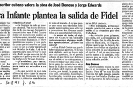 Cabrera Infante plantea la salida de Fidel Cabrera Infante plantea la salida de Fidel