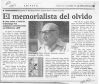El memorialista del olvido El memorialista del olvido
