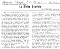 La divina Gabriela La divina Gabriela