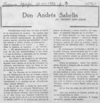 Don Andrés Sabella Don Andrés Sabella