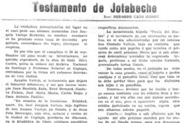 Testamento de Jotabeche Testamento de Jotabeche