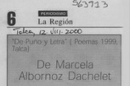 De Marcela Albornoz Dachelet De Marcela Albornoz Dachelet