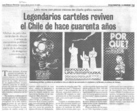 Legendarios carteles reviven el Chile de hace cuarenta años Legendarios carteles reviven el Chile de hace cuarenta años