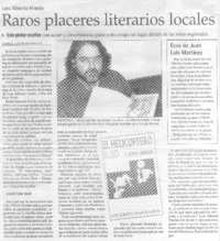 Raros placeres literarios locales. Raros placeres literarios locales.