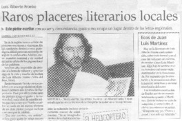 Raros placeres literarios locales. Raros placeres literarios locales.