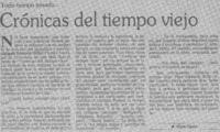 "Crónicas el tiempo viejo" "Crónicas el tiempo viejo"