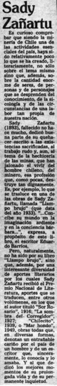 Sady Zañartu Sady Zañartu