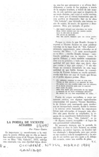 La Poesía de Vicente Aciares La Poesía de Vicente Aciares