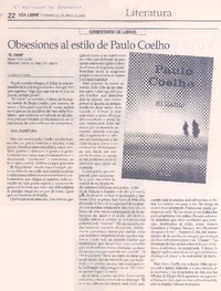 Obsesiones al estilo de Paulo Coelho Obsesiones al estilo de Paulo Coelho