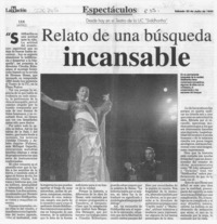 Relato de una búsqueda incansable Relato de una búsqueda incansable