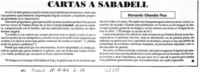 Cartas a Sabadell Cartas a Sabadell