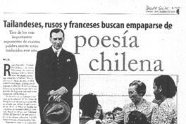 Tailandeses, rusos y franceses buscan empaparse de poesía chilena Tailandeses, rusos y franceses buscan empaparse de poesía chilena