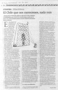 El Chile que nos merecemos, nada más. El Chile que nos merecemos, nada más.
