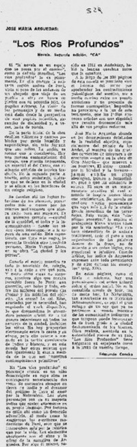 Los ríos profundos" Los ríos profundos"