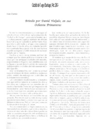 Brindis por David Valjalo, en sus ochenta primaveras Brindis por David Valjalo, en sus ochenta primaveras