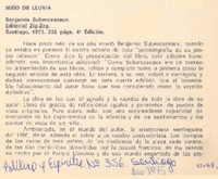 Niño de lluvia Niño de lluvia