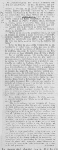 Las afirmaciones de un geografo Las afirmaciones de un geografo