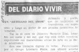 Un "Artesano del amor" Un "Artesano del amor"
