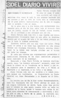 Recuerdo y homenaje Recuerdo y homenaje