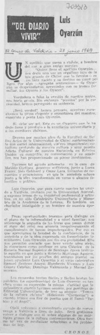 Luis Oyarzún Luis Oyarzún